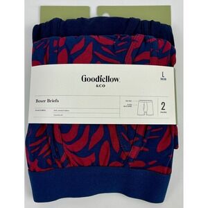 Goodfellow & Co. Mens Boxer Briefs‎ 2-Pack L Red Blue Floral Underwear